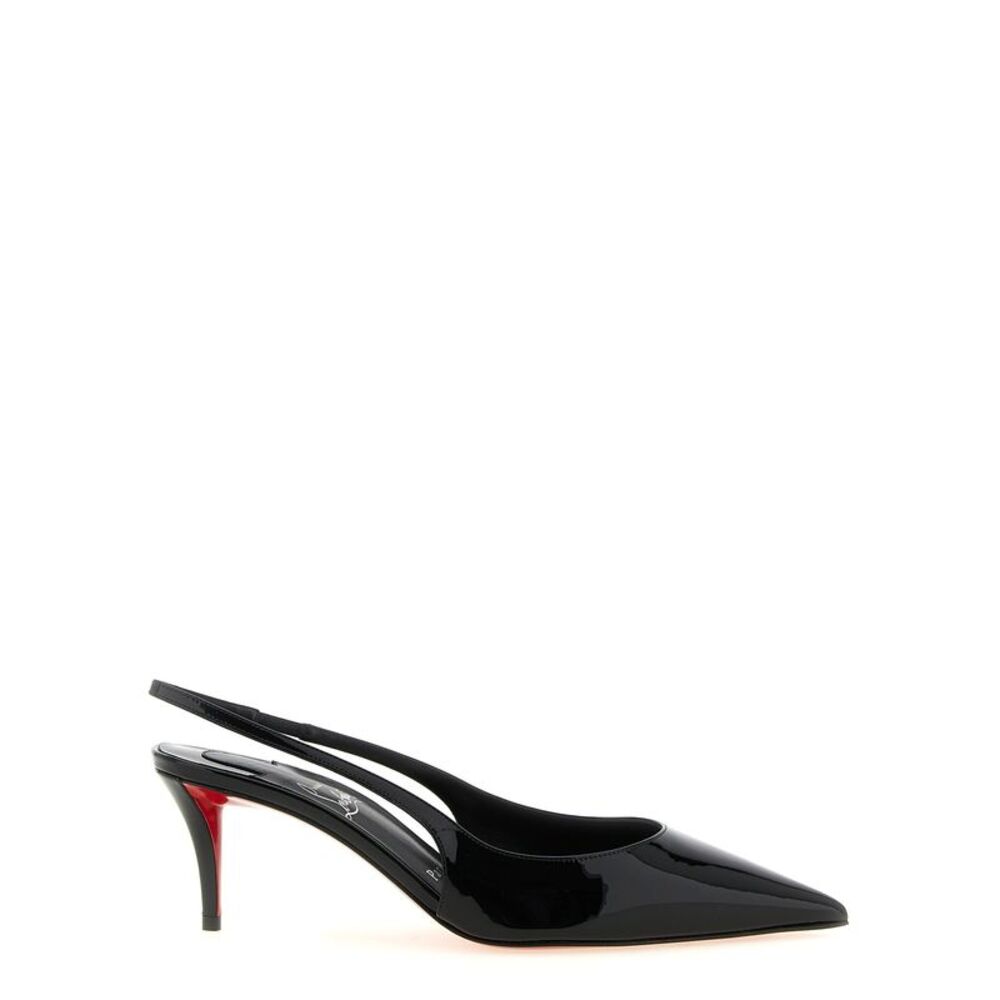 Christian Louboutin Black Calfskin Mid Heel Women's Pumps